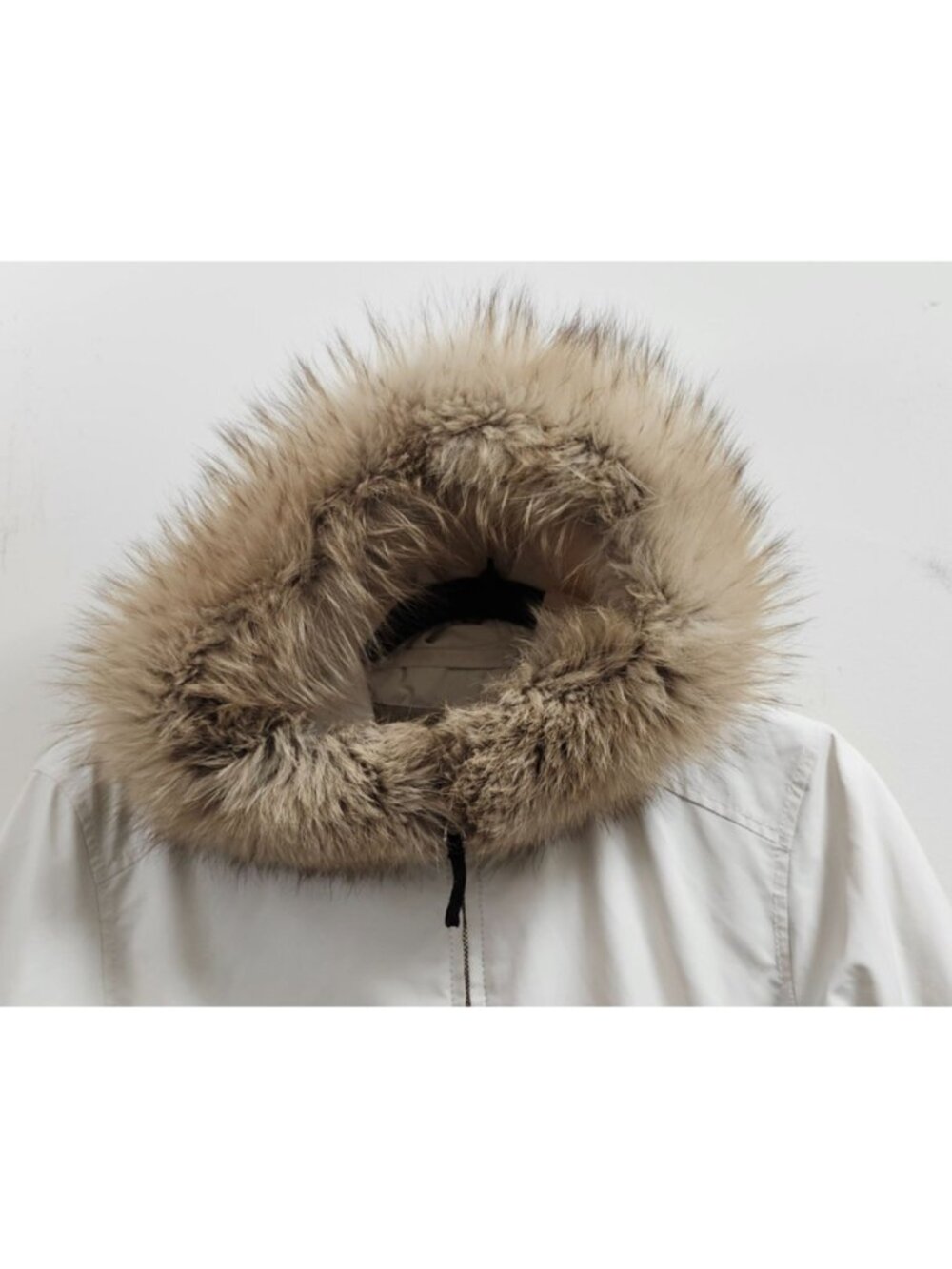 PRADA Sport Linea Rossa Gore-Tex Jacket Womens 42 White Real Fur Hood Nylon Coat - Picture 3 of 16